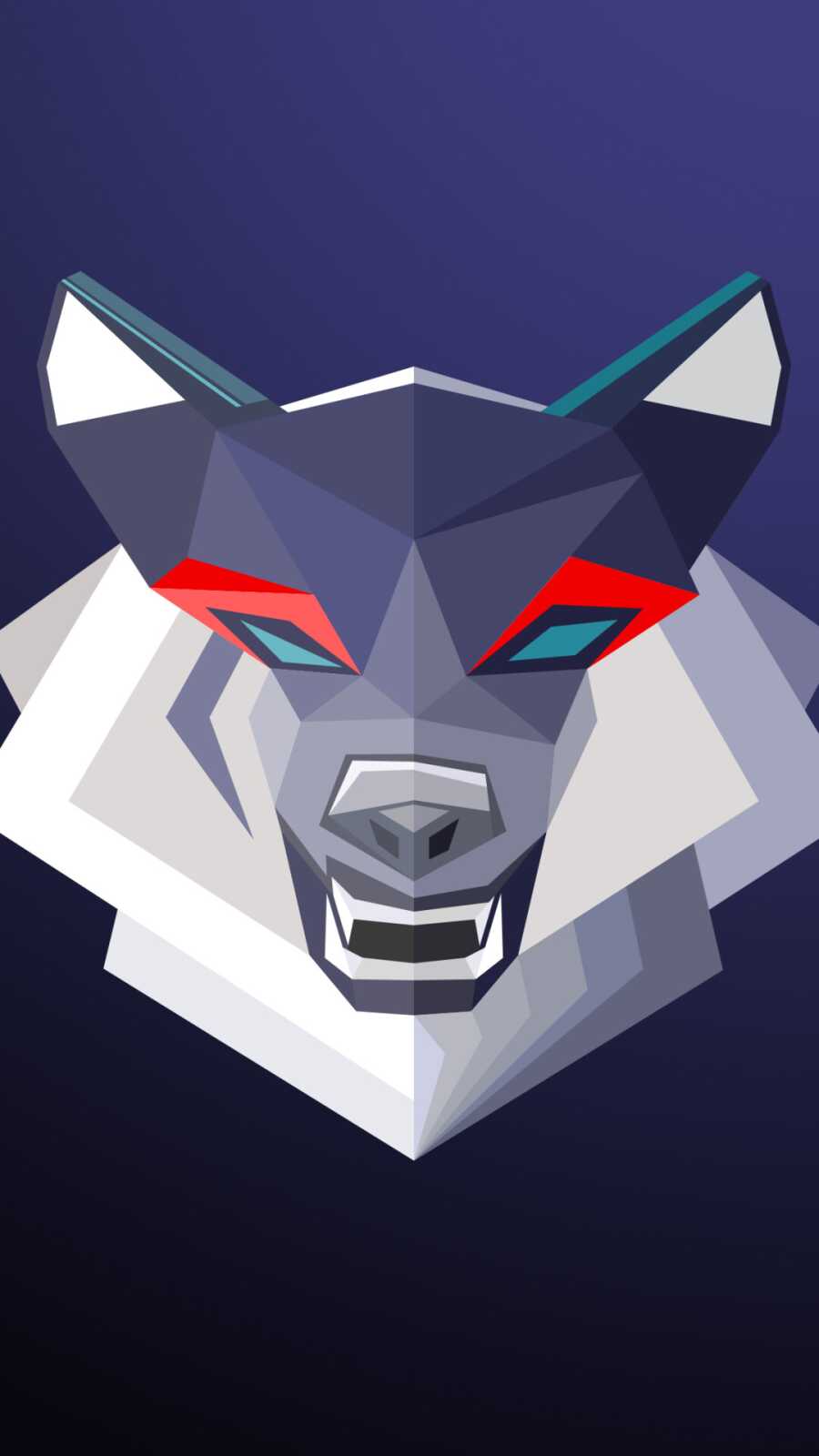 Geometric Wolf Head