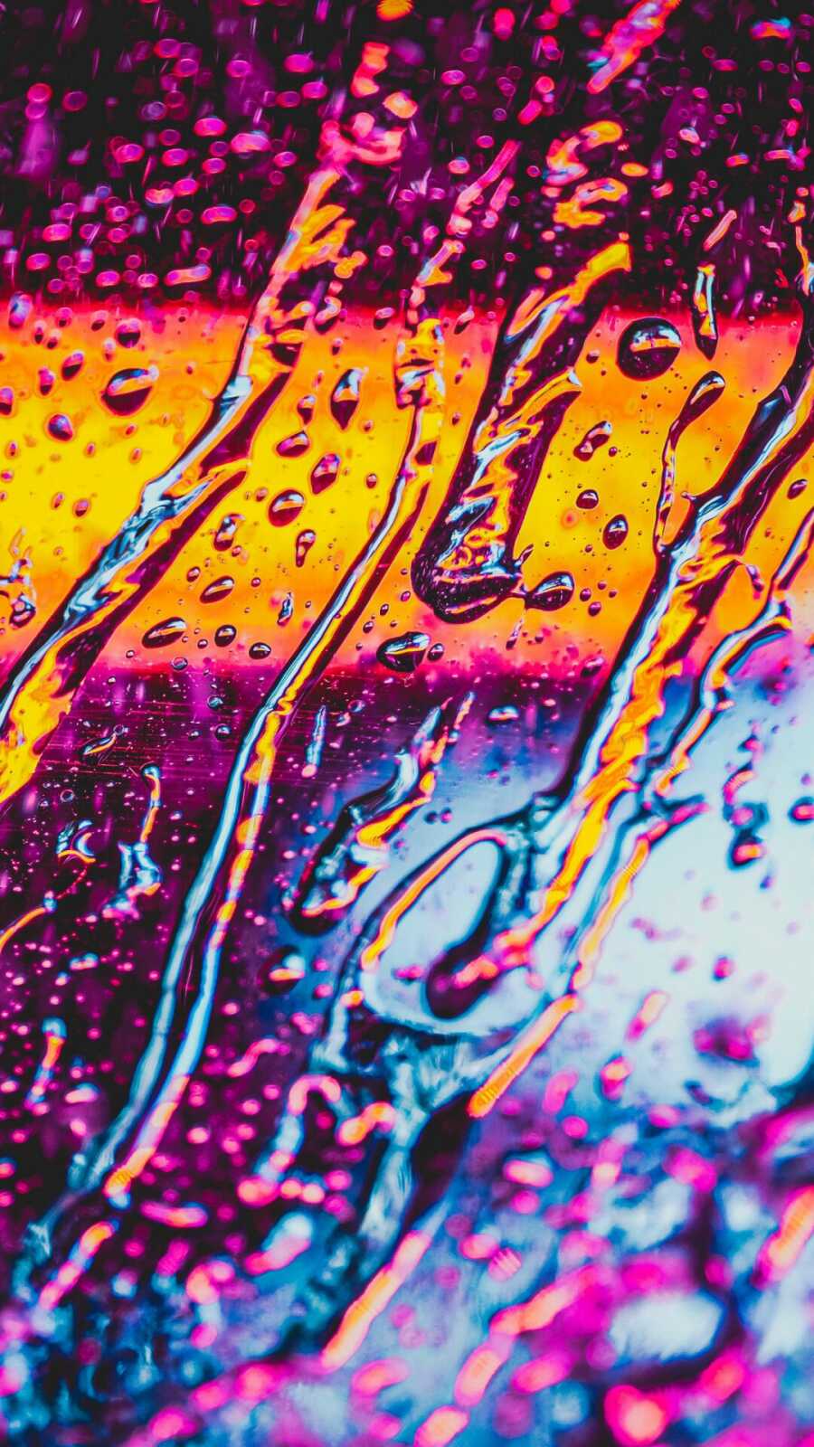 Rain-Covered Glass Macro