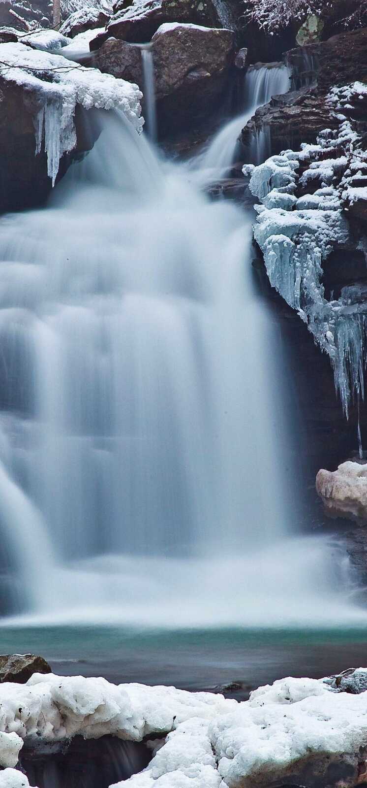 Frozen Winter Waterfall