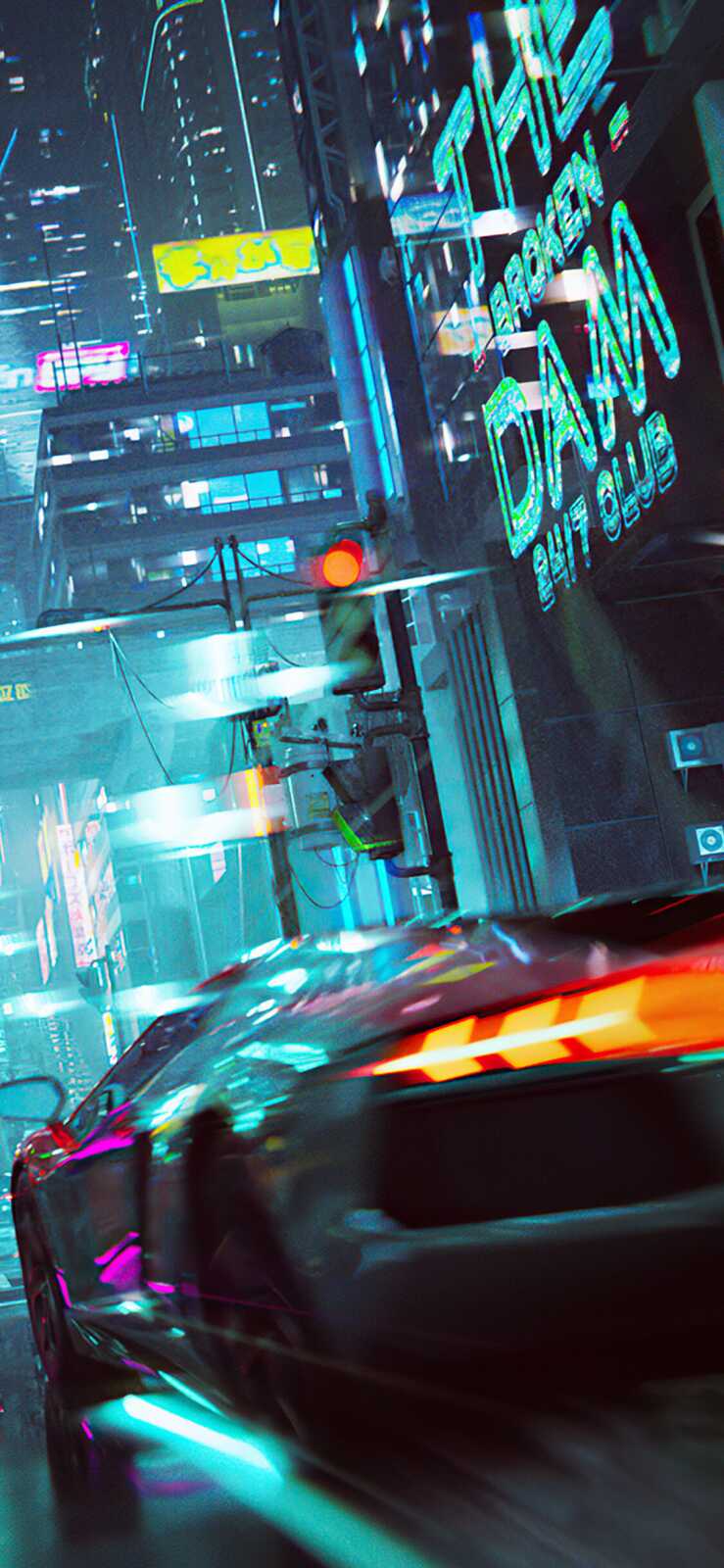 Cyberpunk Sports Car Chase