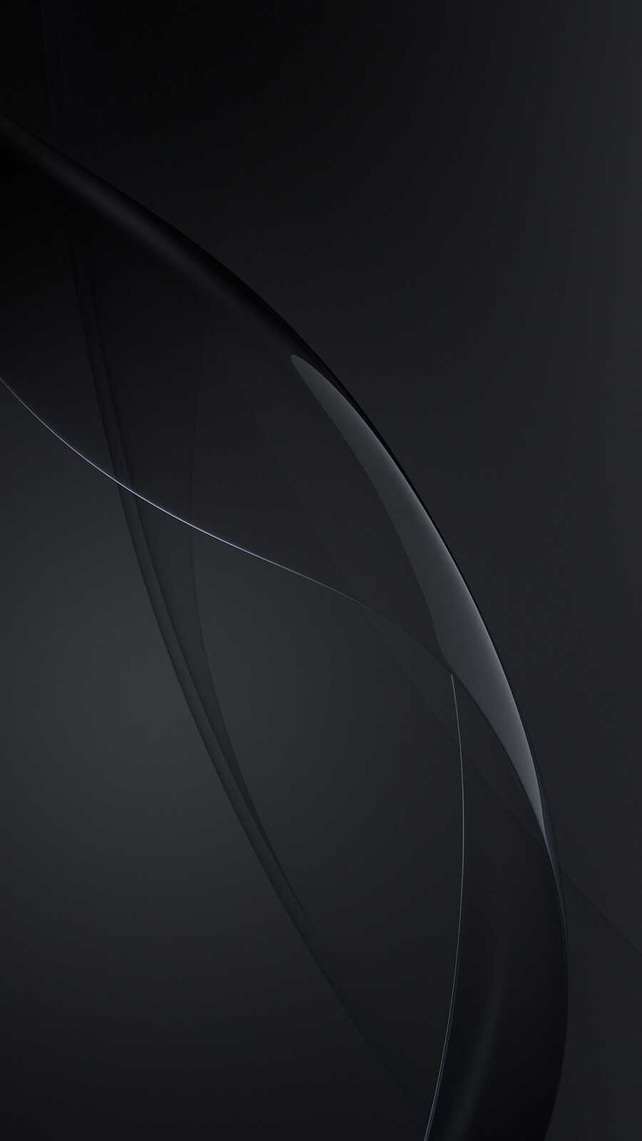 Black Glossy Curved Wave
