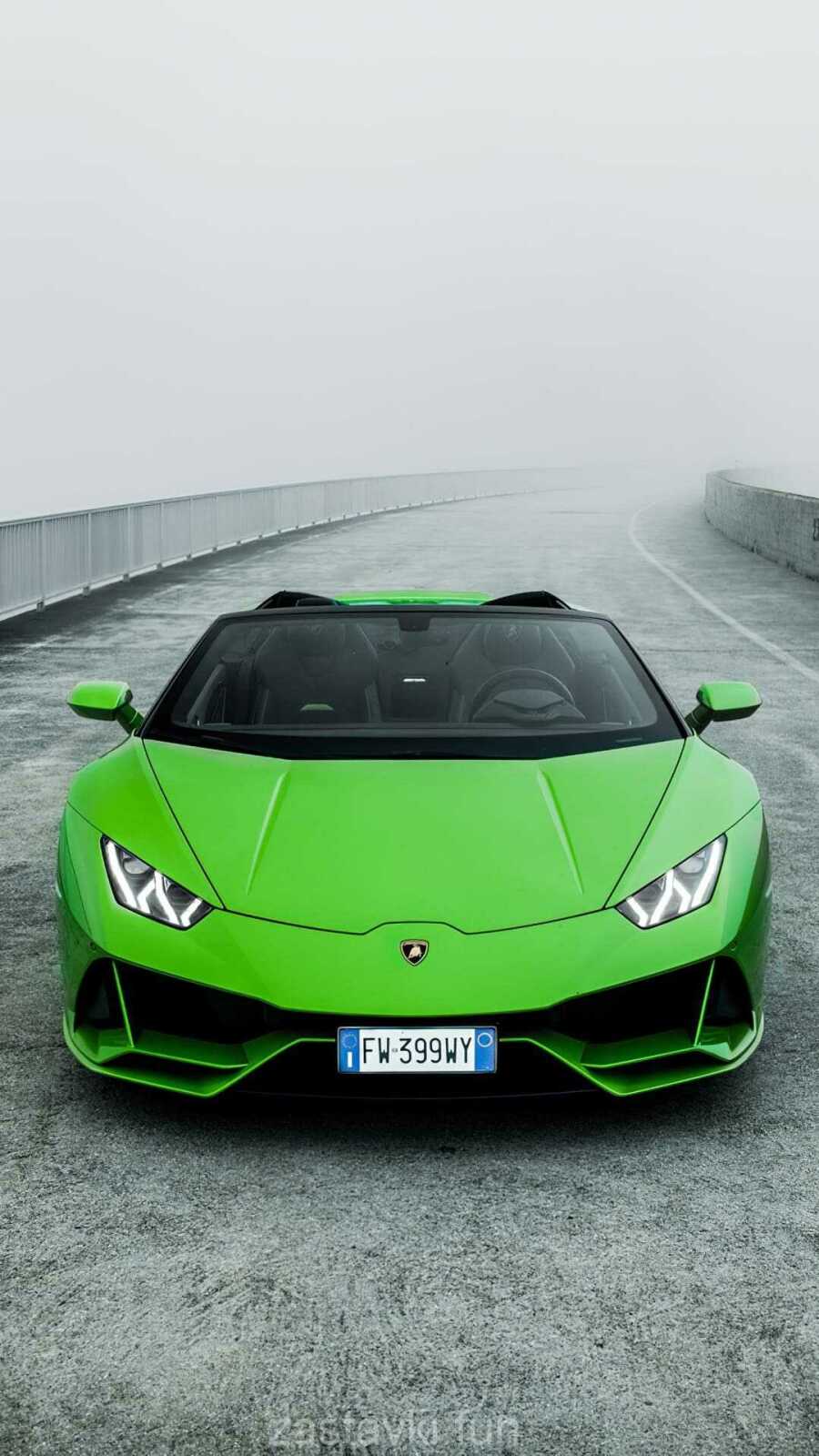 Green Huracan Evo Spyder