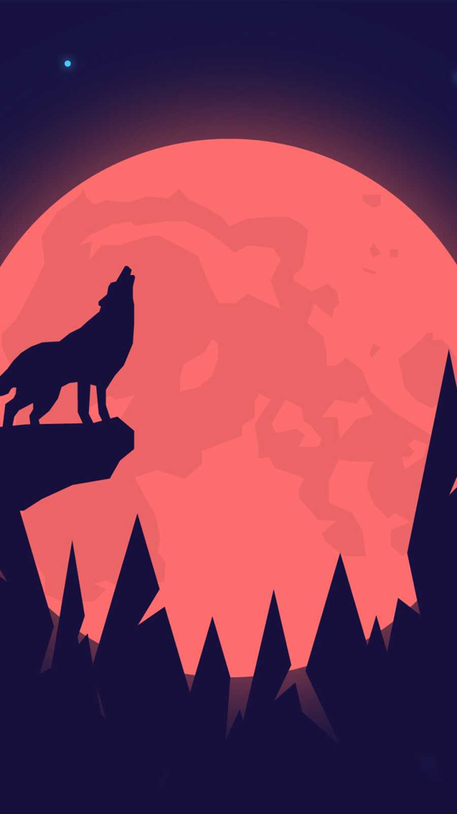 Howling Wolf Silhouette