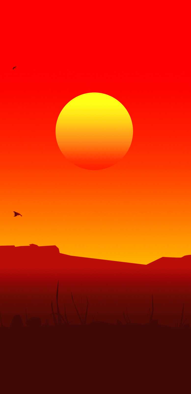 Minimalist Prairie Sunset