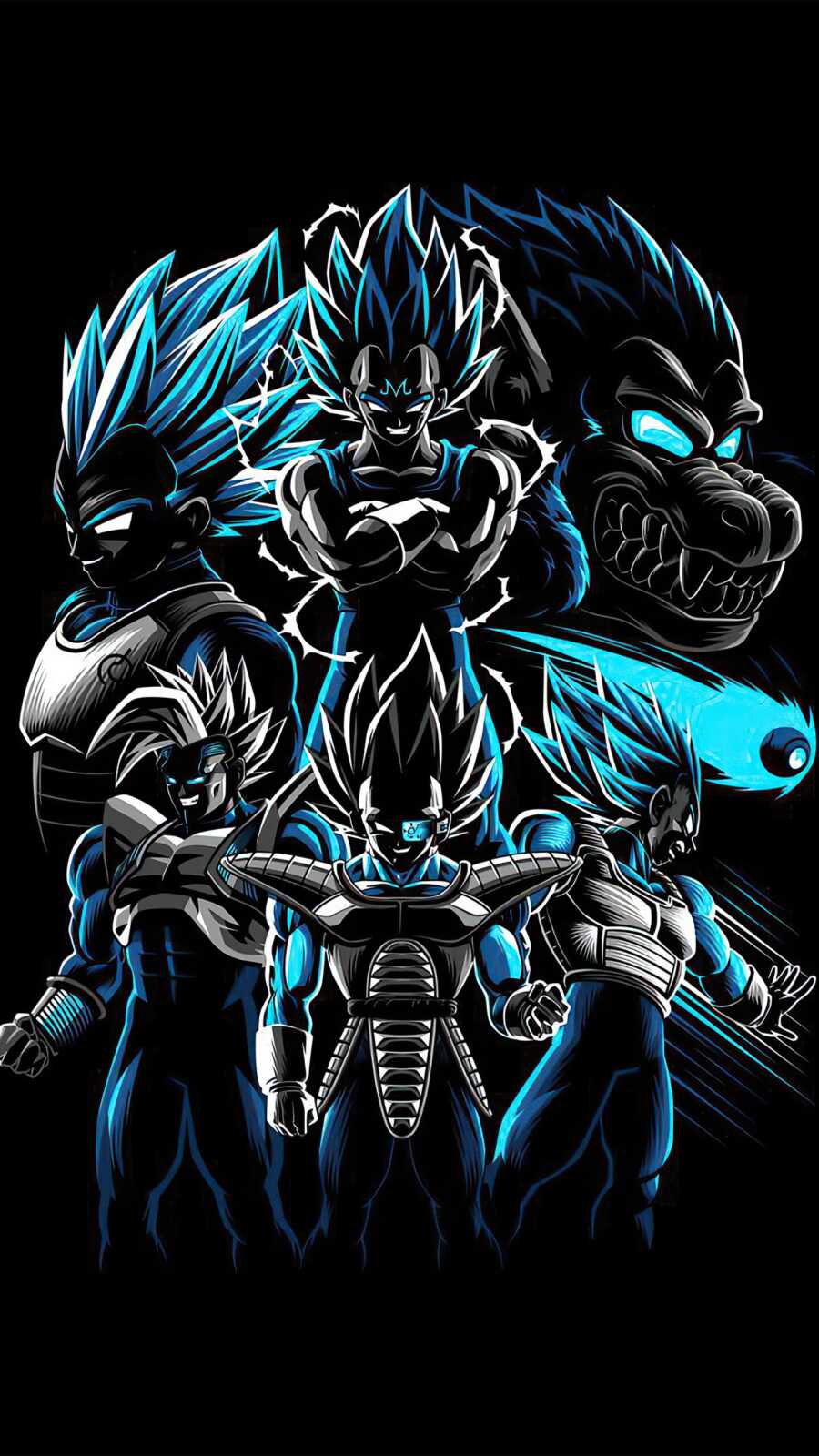 Vegeta Forms Poster
