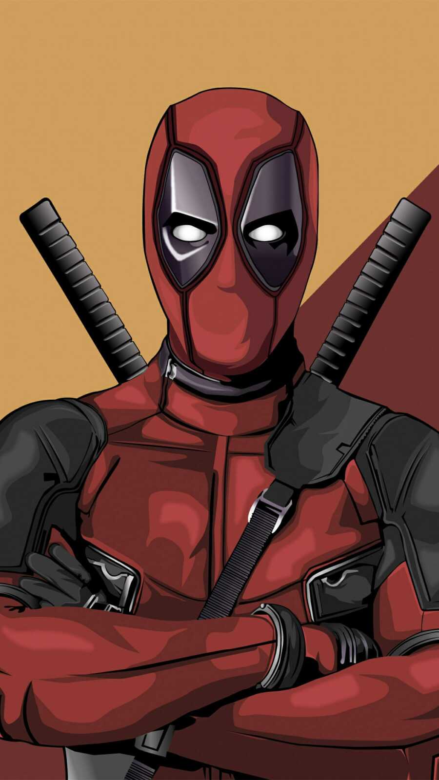 Deadpool Flat Vector Portrait