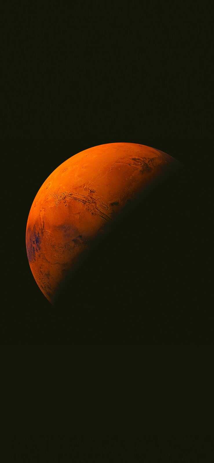 Mars Half In Shadow
