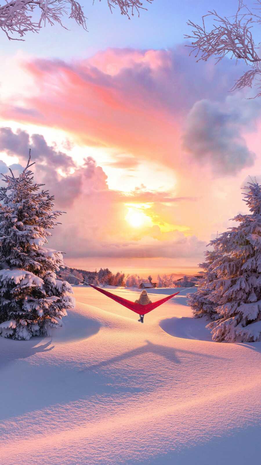 Person In Red Hammock