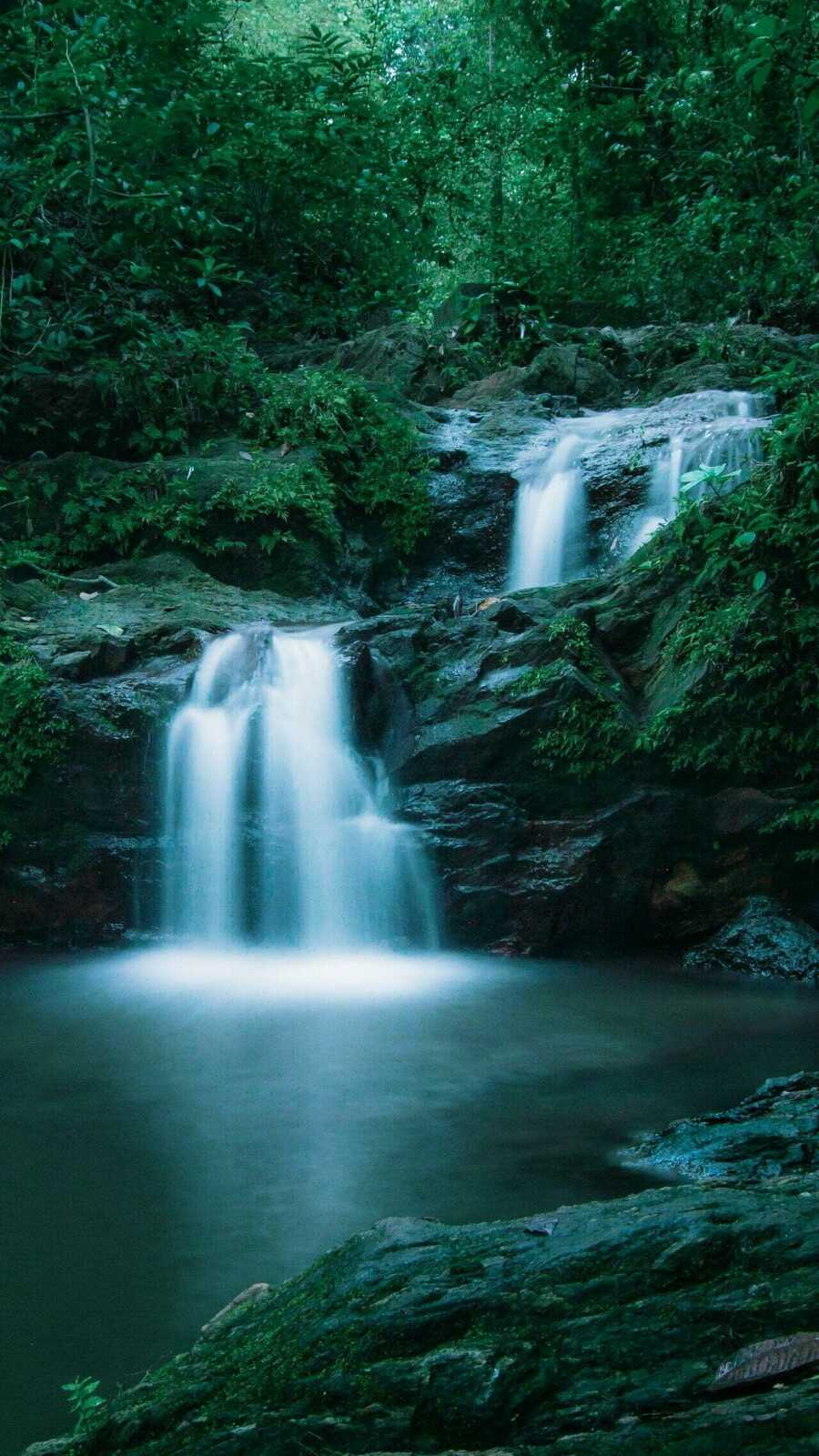 Tiered Jungle Waterfall