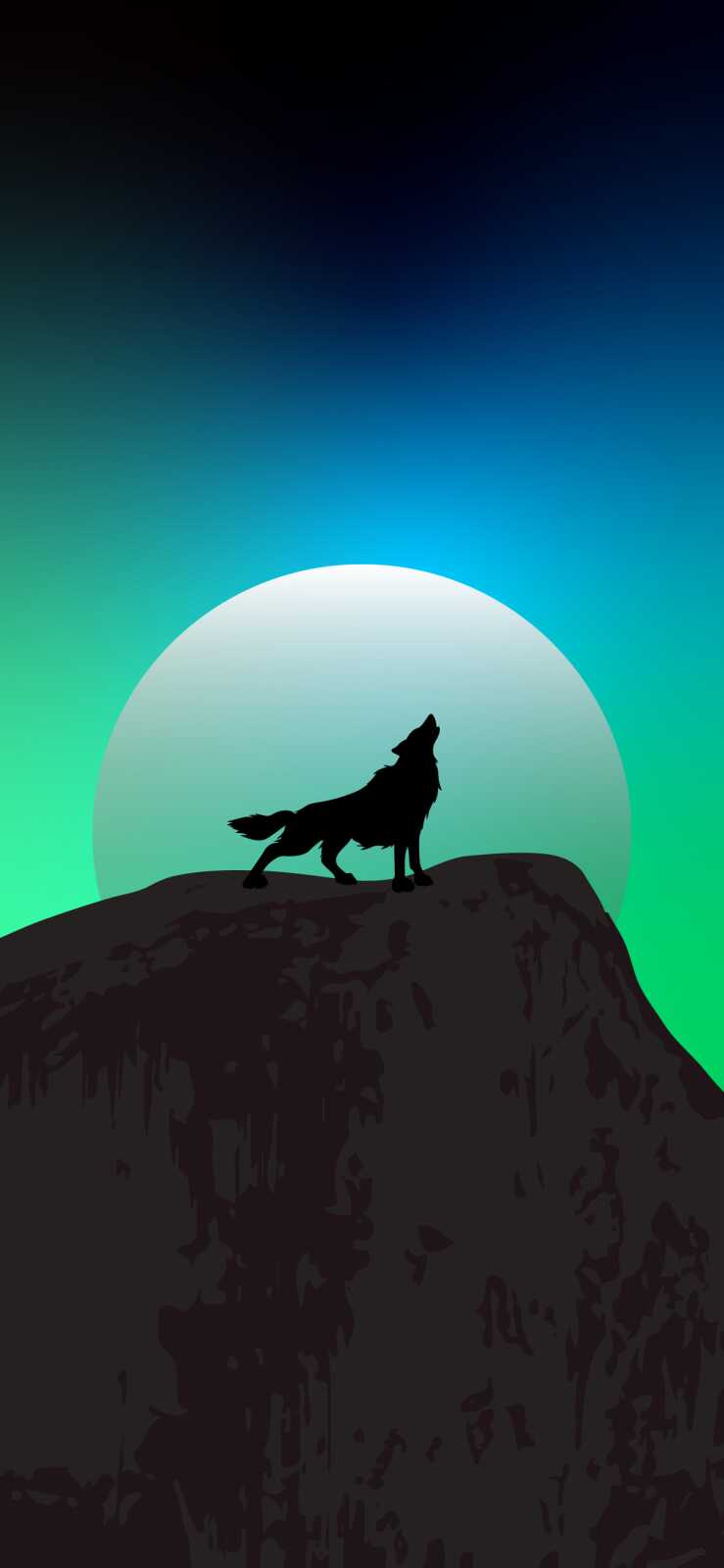 Howling Wolf Silhouette