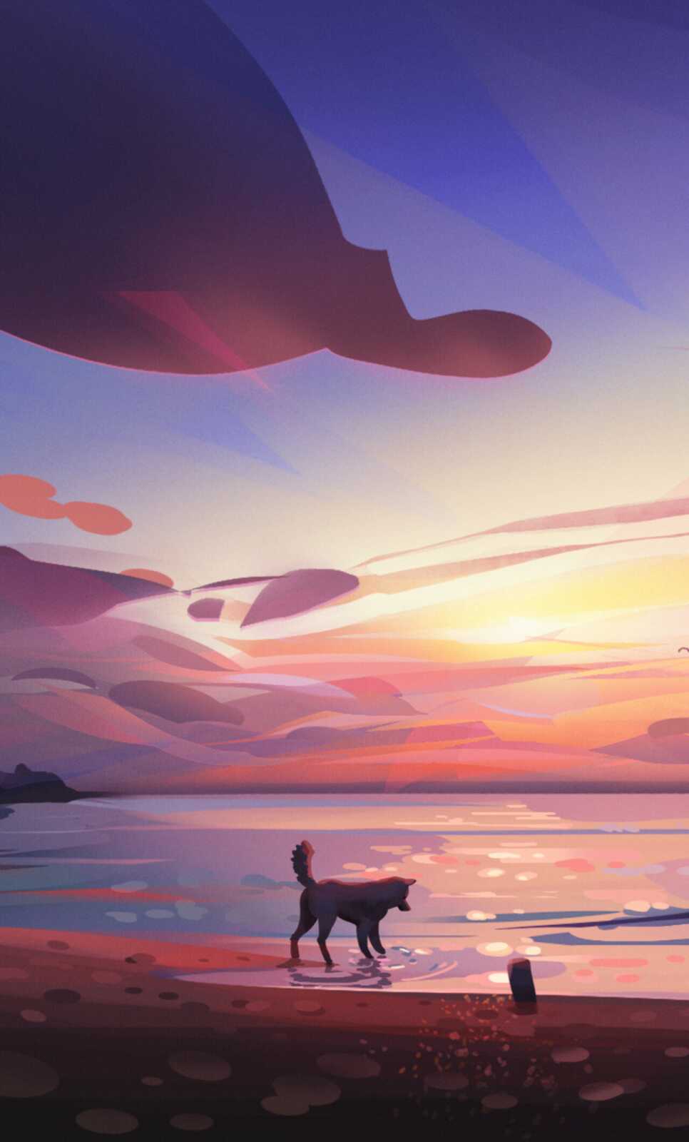 Dog On Beach
