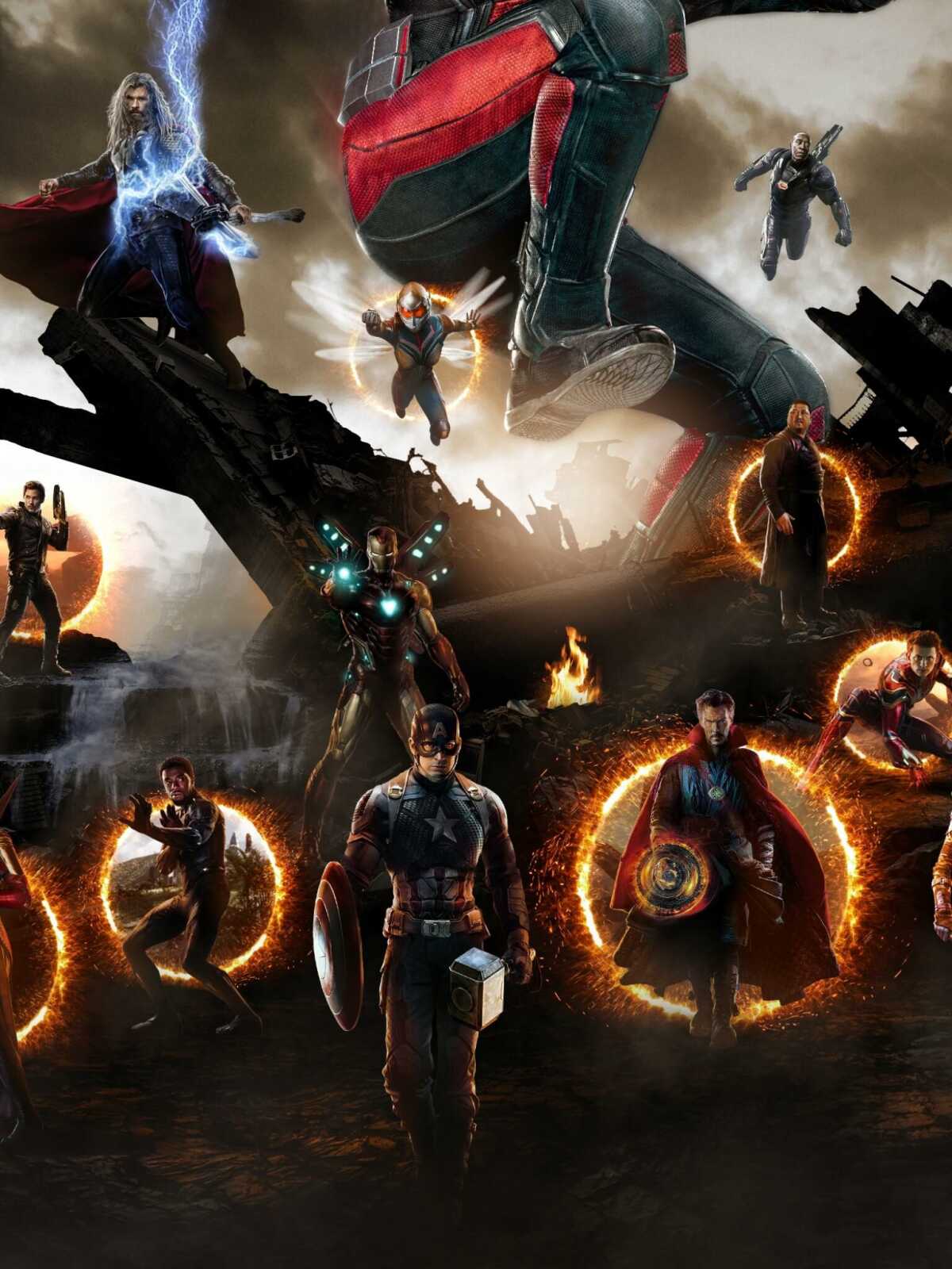 Captain America Wielding Mjolnir