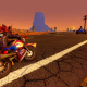 Crash Bandicoot on motorcycle