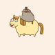 Pusheen wearing top hat