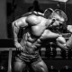 Flexing male bodybuilder