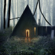 Triangular witch cabin