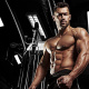 Shirtless male bodybuilder